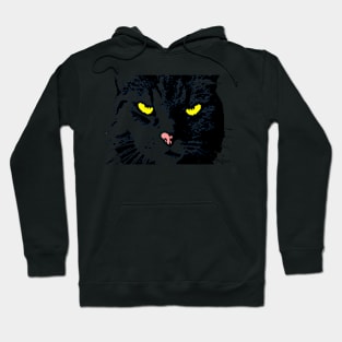 ANGRY CAT POP ART - GREEN BLACK YELLOW Hoodie